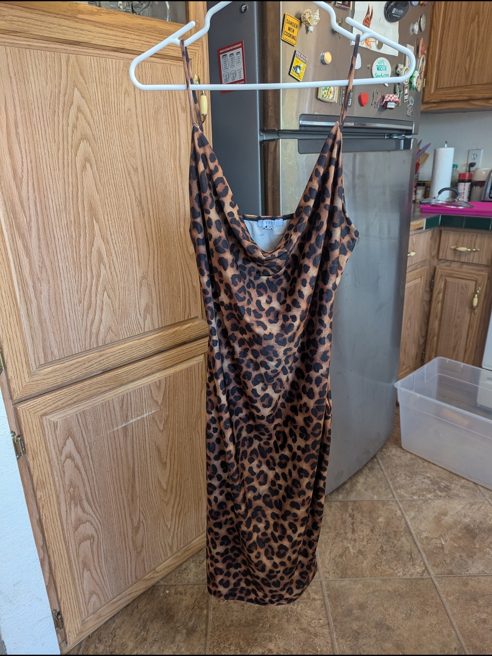 IRIS leopard print dress Size large